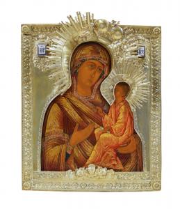 Madre di Dio di Tichvin – Icona russa 1825, Mosca